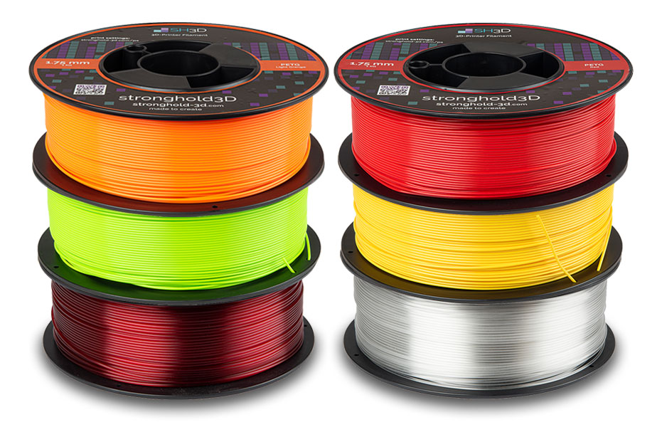 StrongHold PLA filament (1.75mm, 1Kg) — Körsbärsröd